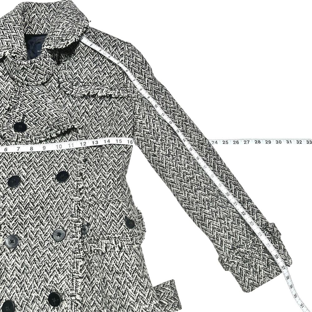 Banana Republic | Women | Vtg Tweed Herringbone Wool Blend Trench Coat | Small - Picture 7 of 16